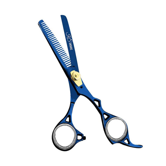 6.5 INCH PROFESSIONAL BARBER HAIR THINNING SHEARS (BLUE)
